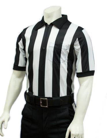 2" Stripe Performance Mesh Short Sleeve Referee Shirt for Football, Moisture-Wicking