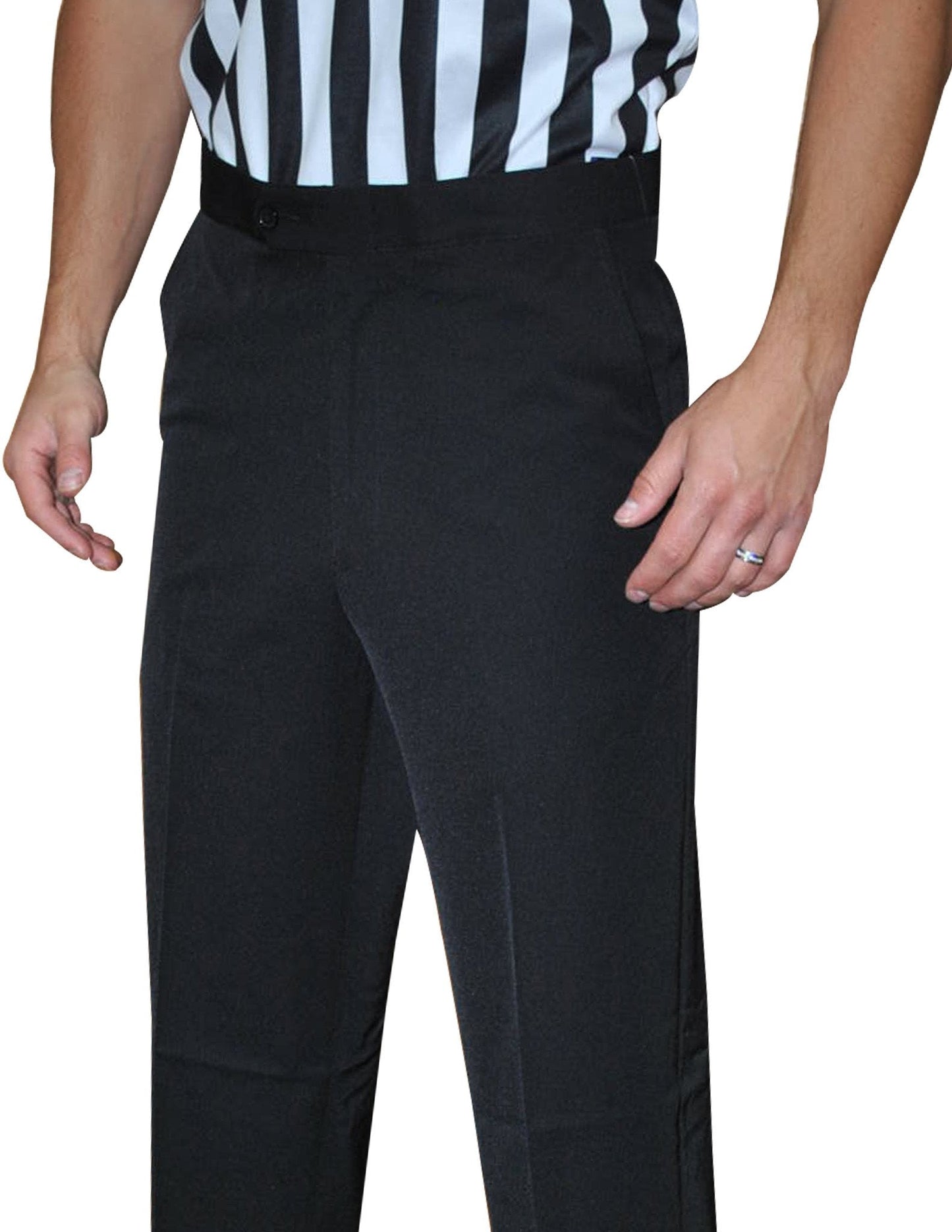 Polyester (100%) Flat Front Pants w/ Slash Pockets