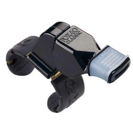 Fox 40 Black Plastic Finger Whistle w/ Cushion Mouth Grip