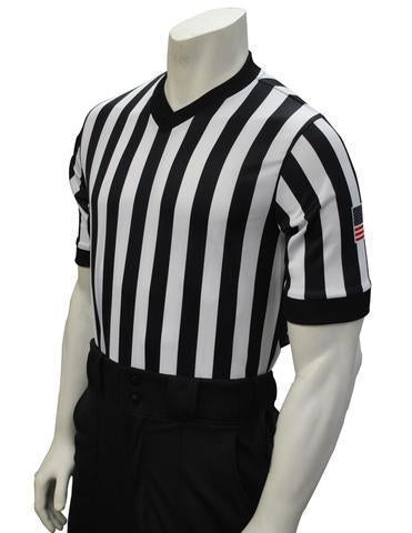 USA200-607 - Smitty "Made in USA" - "BODY FLEX" Men's Basketball V-Neck Shirt - With USA Flag