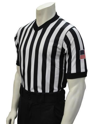 USA201-607 Smitty BODY FLEX Men's Basketball V-Neck Referee Shirt, Quick Dry